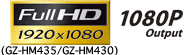 Full HD 1920x1080 1080P Output(GZ-HM435/GZ-HM430)